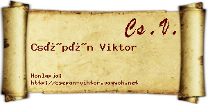 Csépán Viktor névjegykártya